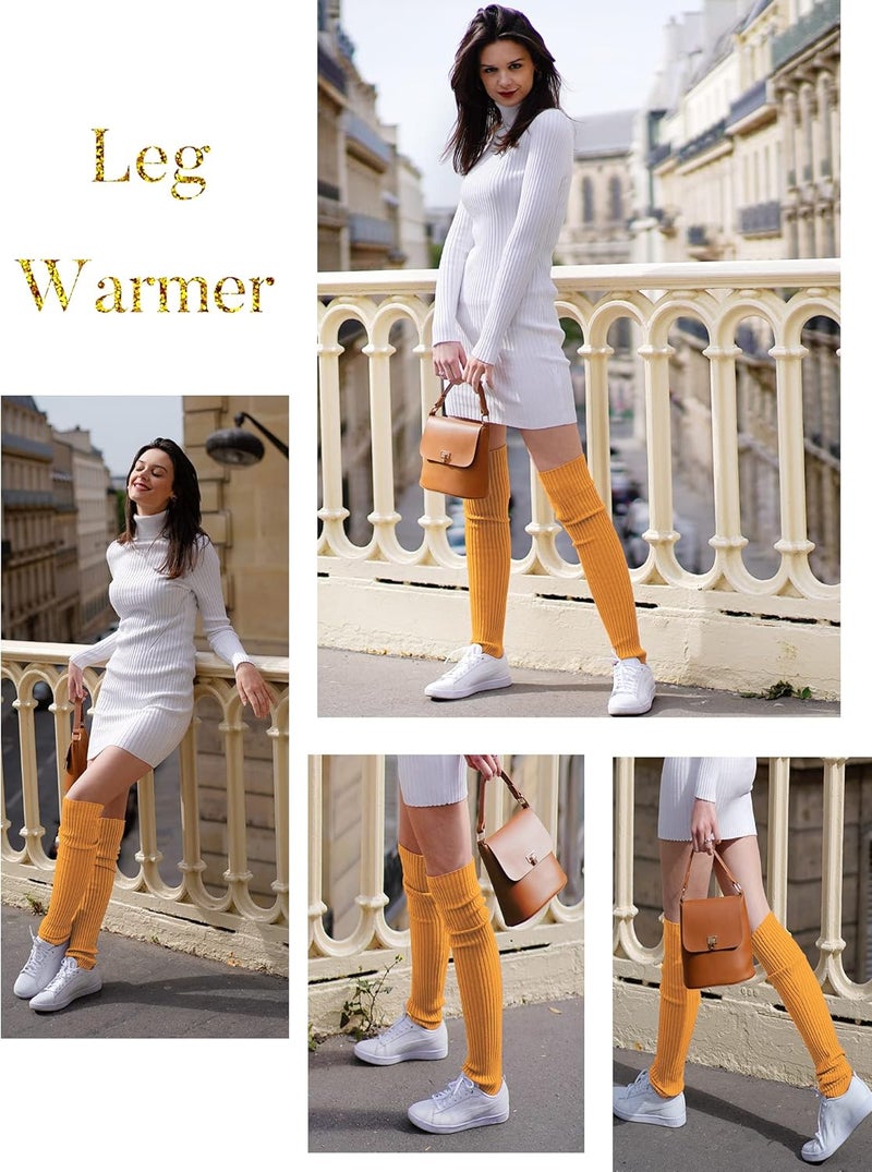 v28 Women’s Neon Knit Leg Warmer for 80s Party Dance Sports Yoga - Image 4
